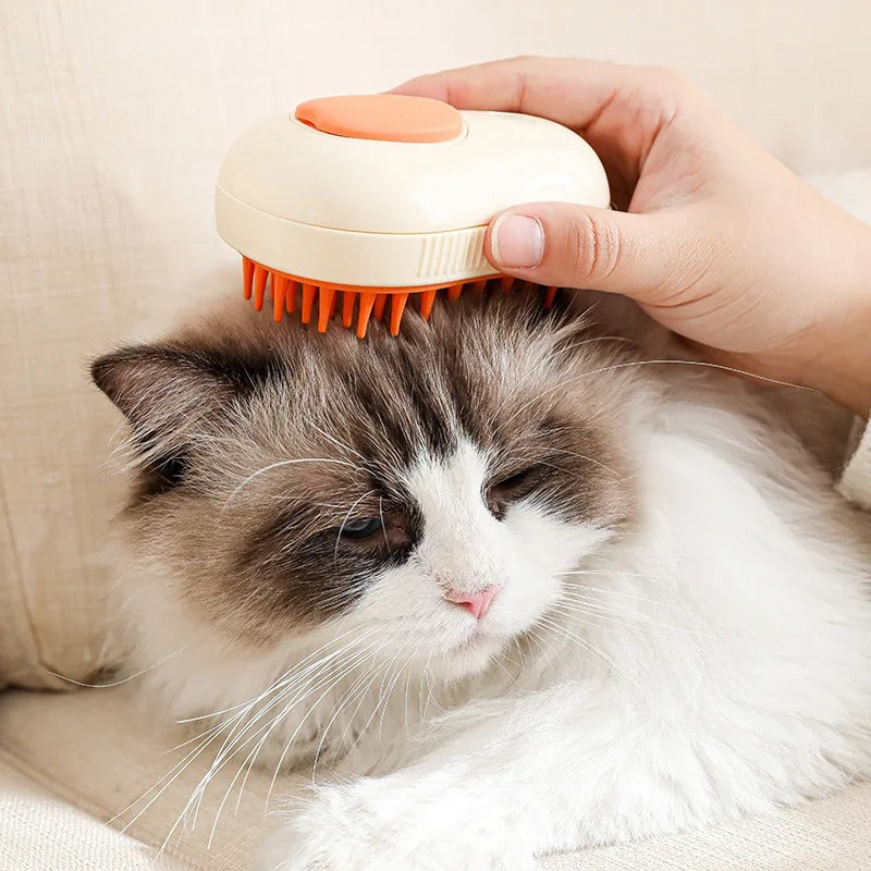Pet Grooming Brush with Steam & Massage