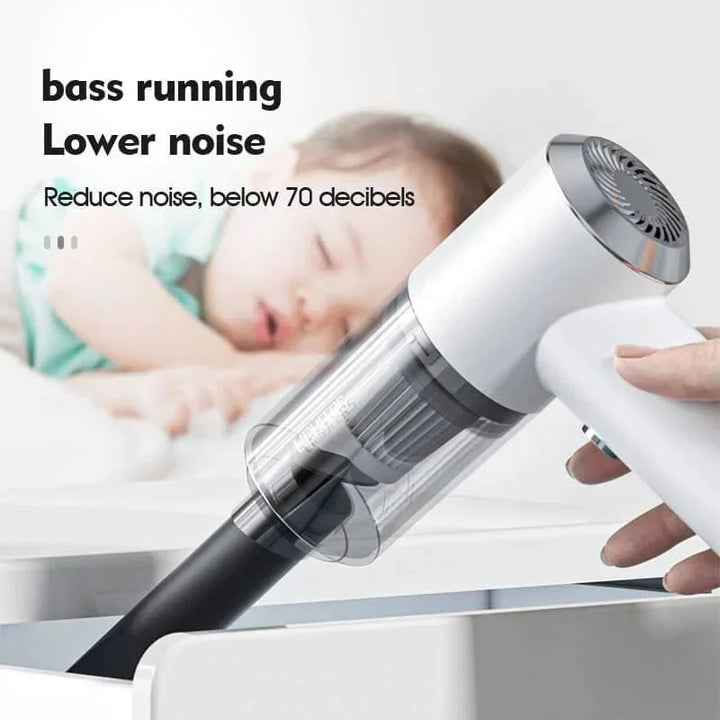 Handheld cordless vacuum for home & car, powerful wet/dry suction for quick spills & dirt cleanup.