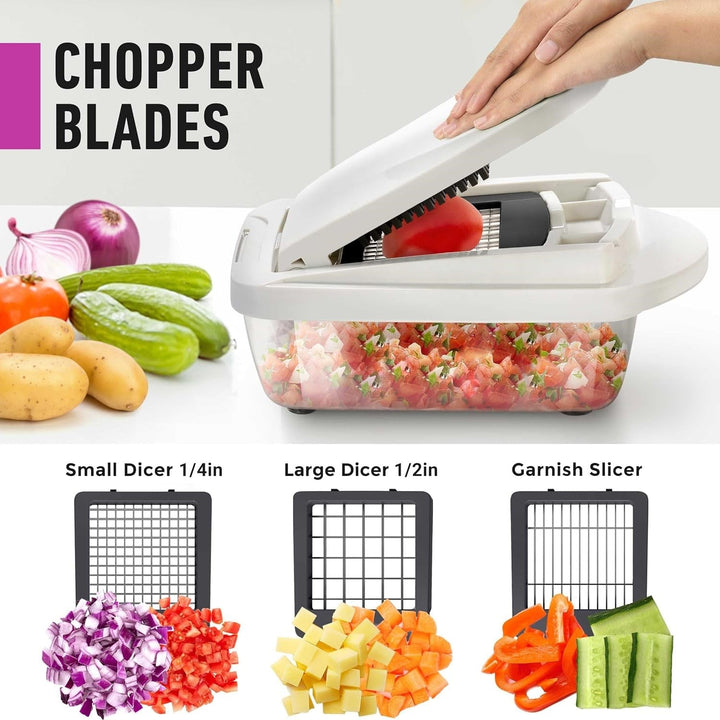Ultimate 10-in-1 vegetable slicer for quick meal prep. This kitchen tool handles all your slicing and chopping needs.