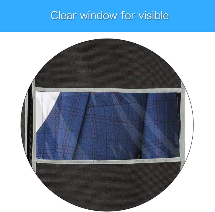 Durable PEVA garment bags with zipper closure to protect clothing from dust, ideal for wardrobe storage.