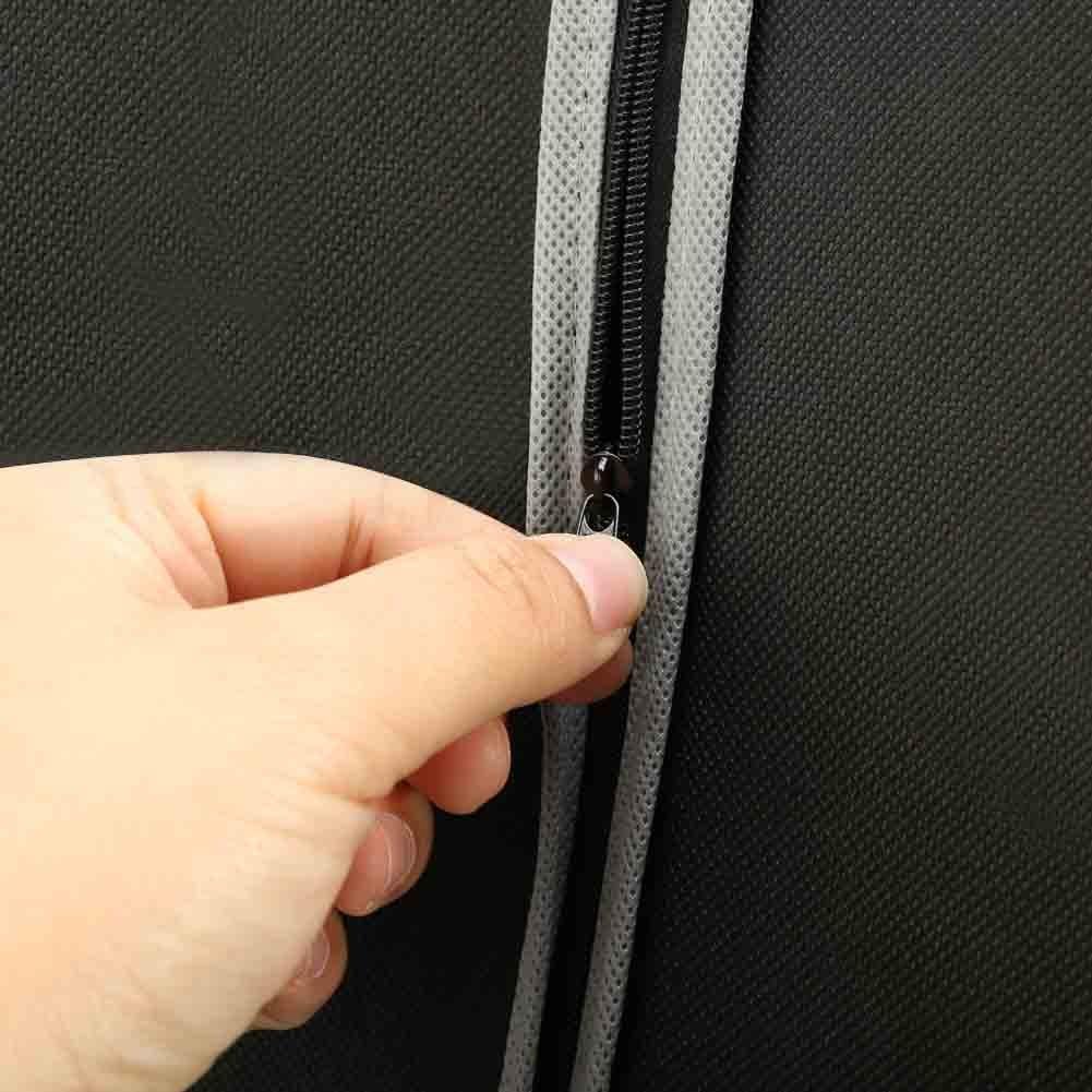Set of 10 garment travel bags with strong zipper, keeping suits, dresses, and seasonal clothes neat & protected.