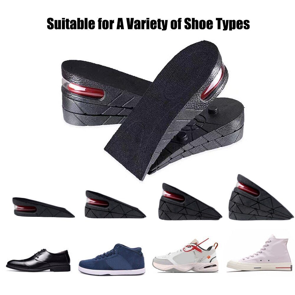 Solve height concerns with unisex adjustable shoe insoles. Invisible heel lift for ultimate comfort.