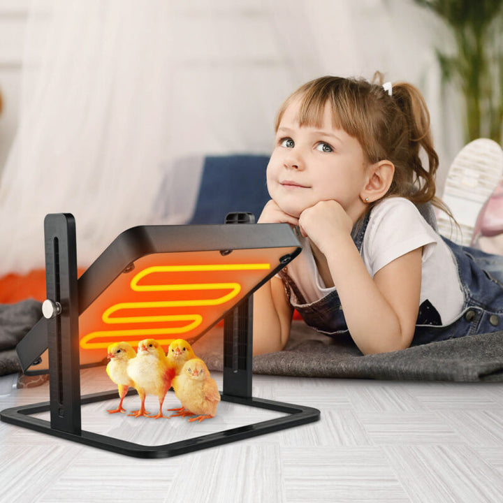 10x10 inch chick brooder heater for poultry, energy-efficient & safe for young birds