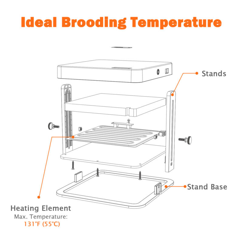 10x10 inch chick brooder heater in a coop, keeping poultry chicks warm and cozy