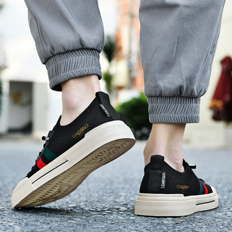 Assortment of men's lightweight comfort sneakers, versatile for everyday walking and street style.