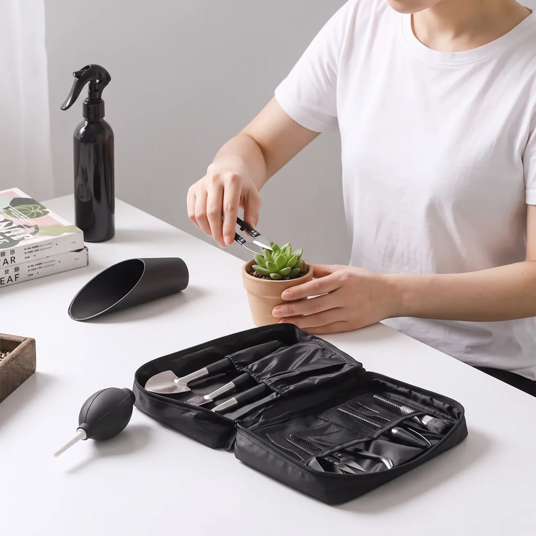 Essential unisex miniature gardening tools for home garden, succulent care & precise plant potting.