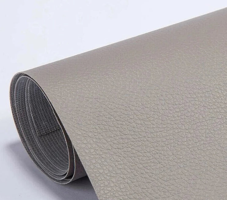 Home improvement with cuttable self-adhesive leather patch for vinyl & leather.