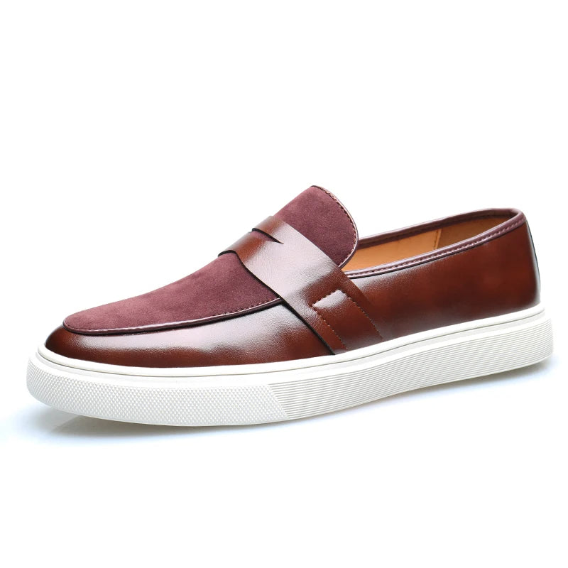 Men's Kensington slip-on loafers, paired for office wear. Dress shoes for a versatile & elegant mens fashion.