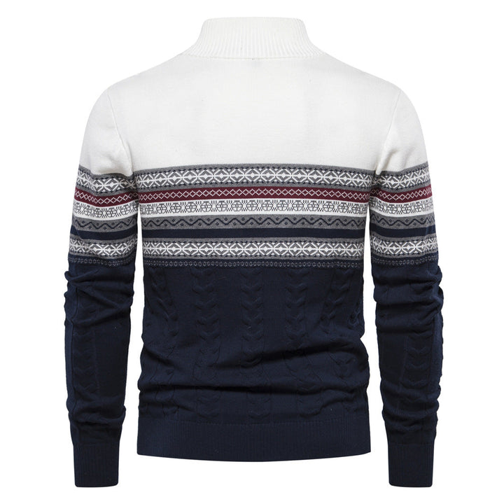 Elevated men's casual wear: Bergen Nordic half-zip sweater, a true classic.
