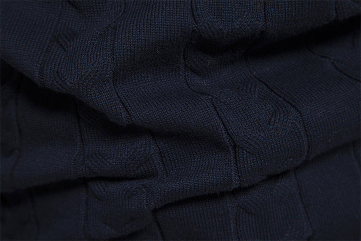 Sophisticated men's half-zip pullover, Bergen Nordic knit, perfect for cold weather style.