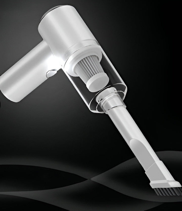 Cordless handheld car vacuum for wet & dry cleaning, powerful suction for auto detailing & home spills.
