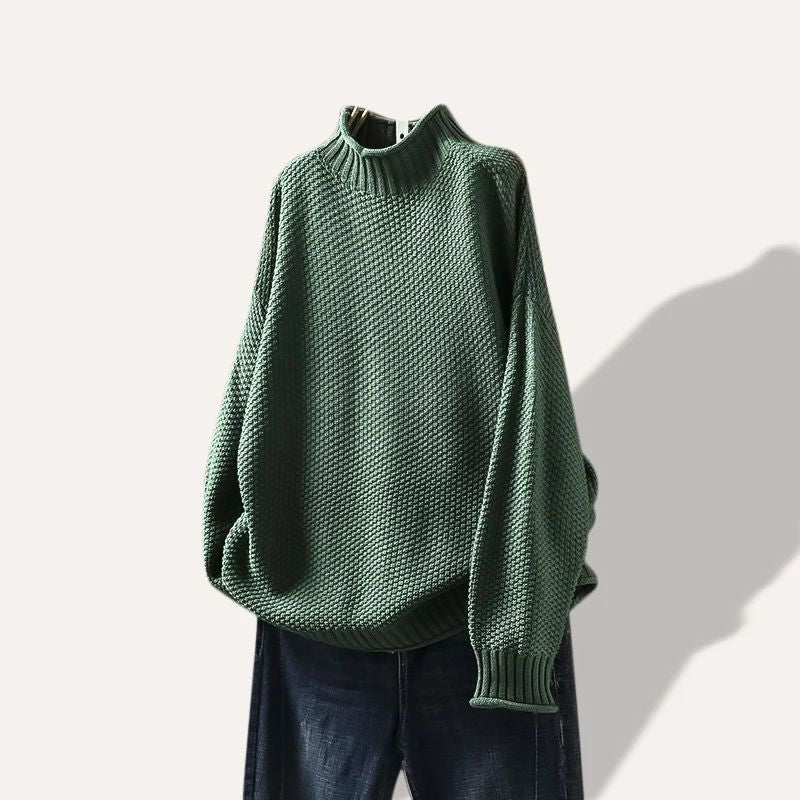 Women's soft knit crewneck sweater in a stylish color, perfect for cozy comfort.