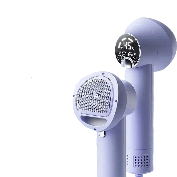 Efficient pet hair dryer and grooming comb, perfect for dog and cat owners