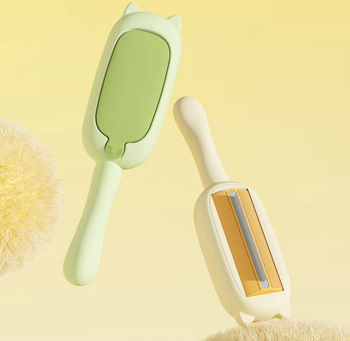 2-Way Pet Hair Removal Brush for cats & dogs, effective deshedding & grooming for pet coat care
