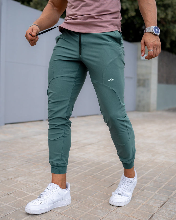 Tapered Valenza men's joggers, comfortable athletic activewear for gym, travel & casual wear.
