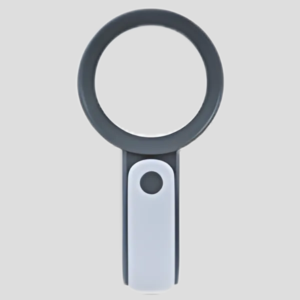Unisex 20x zoom magnifier with comfortable ergonomic handle, perfect for detailed inspection & close-up tasks.