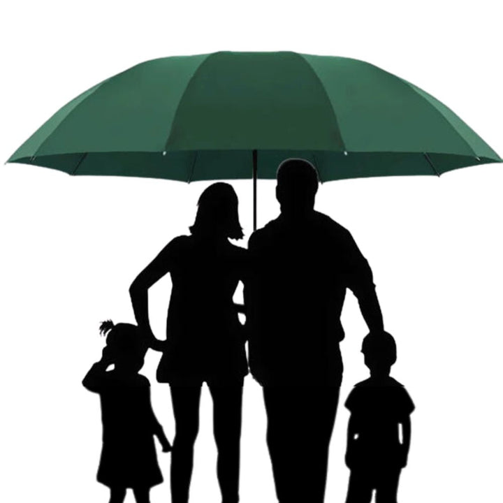 Compact folding unisex travel umbrella, super large & windproof for any weather.