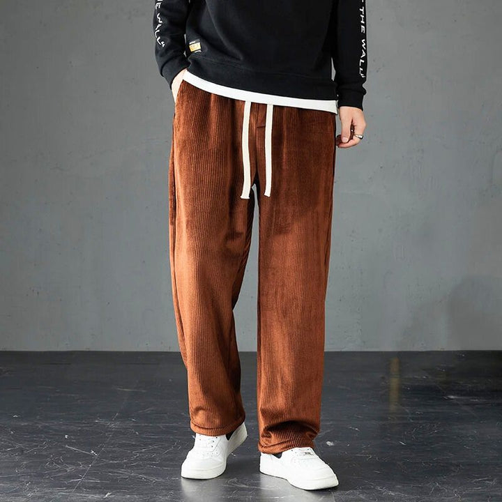 Soft corduroy men's joggers, ideal casual pants for ultimate comfort and loungewear.