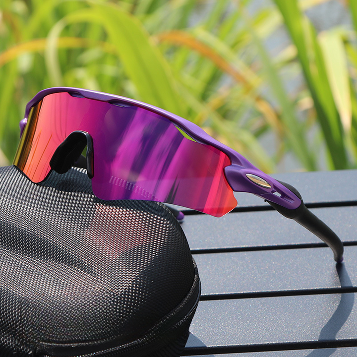 Glare-reducing polarized sport sunglasses. Unisex design with full UV protection for running, cycling & outdoor adventures.