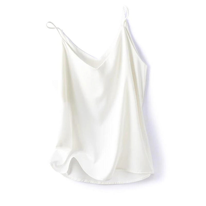 Smooth, silky women's cami top with delicate straps, an elegant and versatile addition to any outfit.
