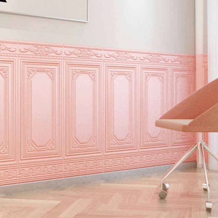 Innovative 3D textured wall panels, self-adhesive for fast home interior updates.