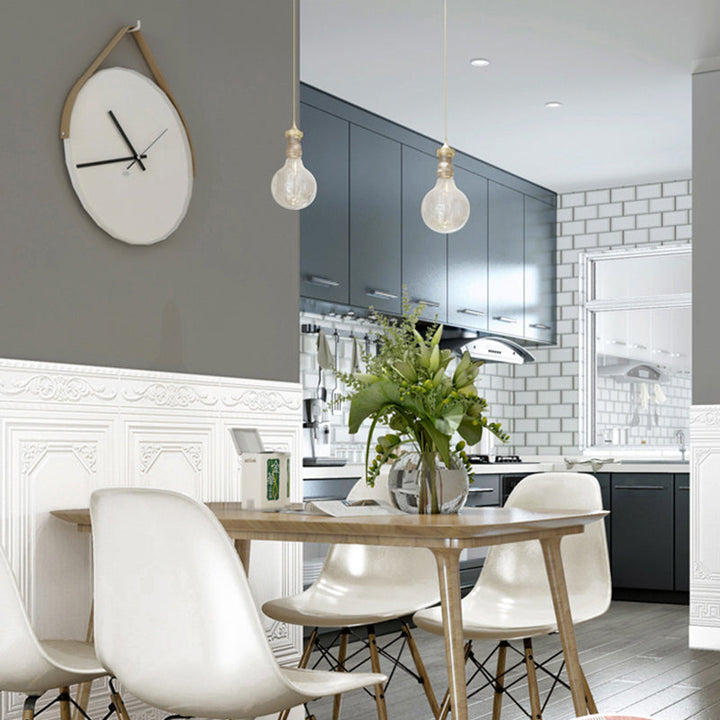 Textured self-adhesive vinyl wall panels, perfect for quick renovations.
