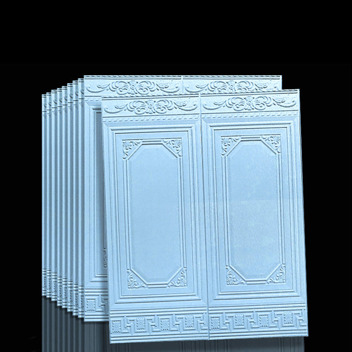 Contemporary 3D peel & stick vinyl panels, ideal for a quick wall decor refresh.