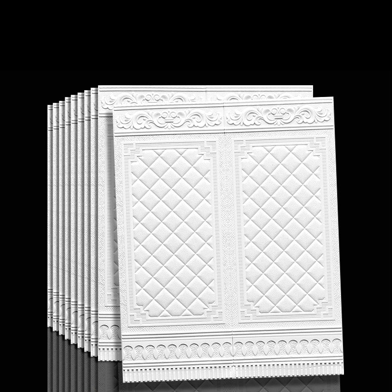 High-quality 3D textured vinyl panels, peel and stick for stunning architectural detail.