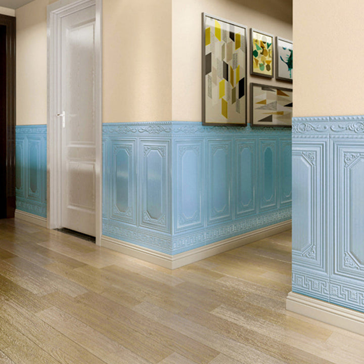 Water-resistant 3D vinyl wall panels, ideal for bathrooms & kitchens.