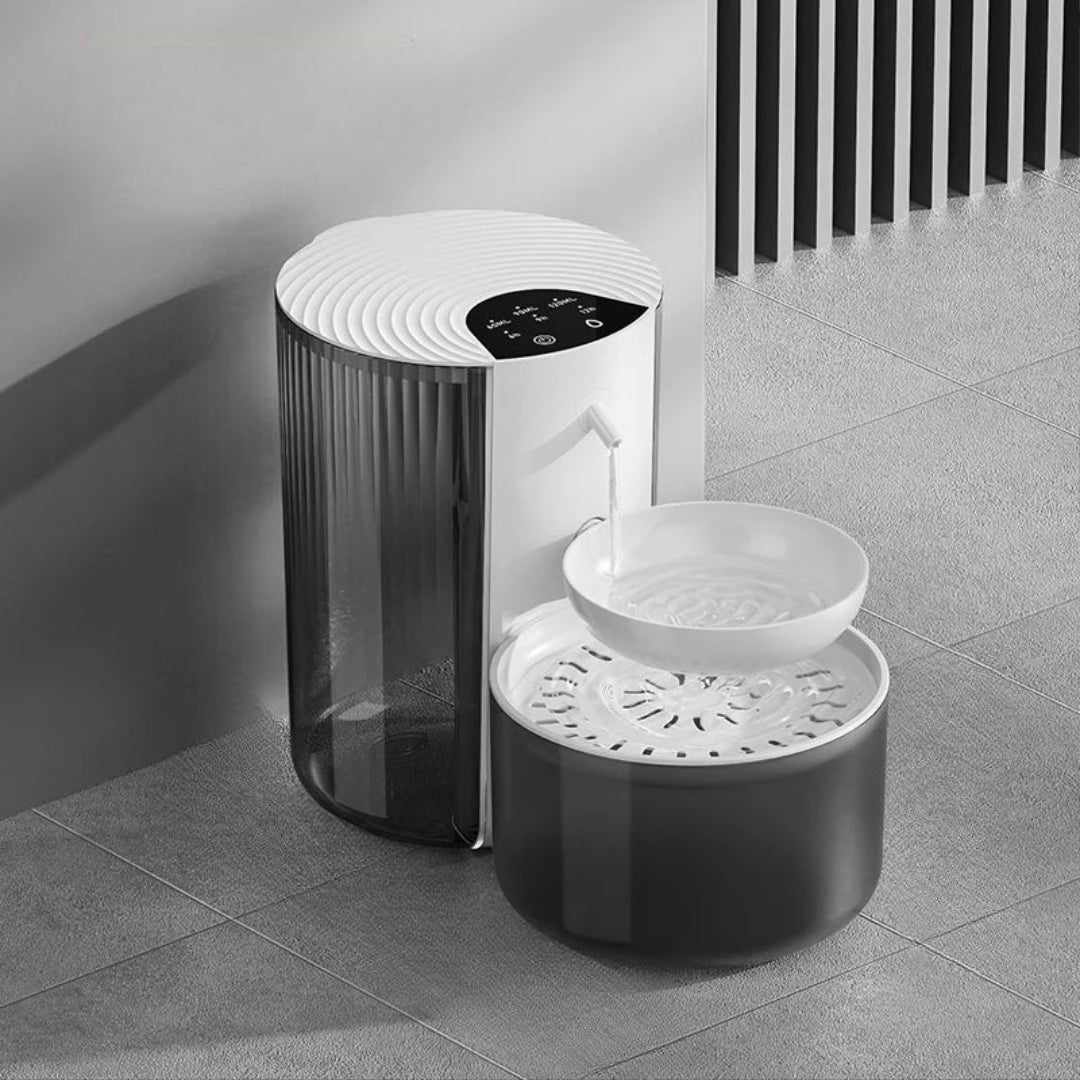 Smart 3L cordless pet water fountain, providing fresh water for dogs and cats with ease