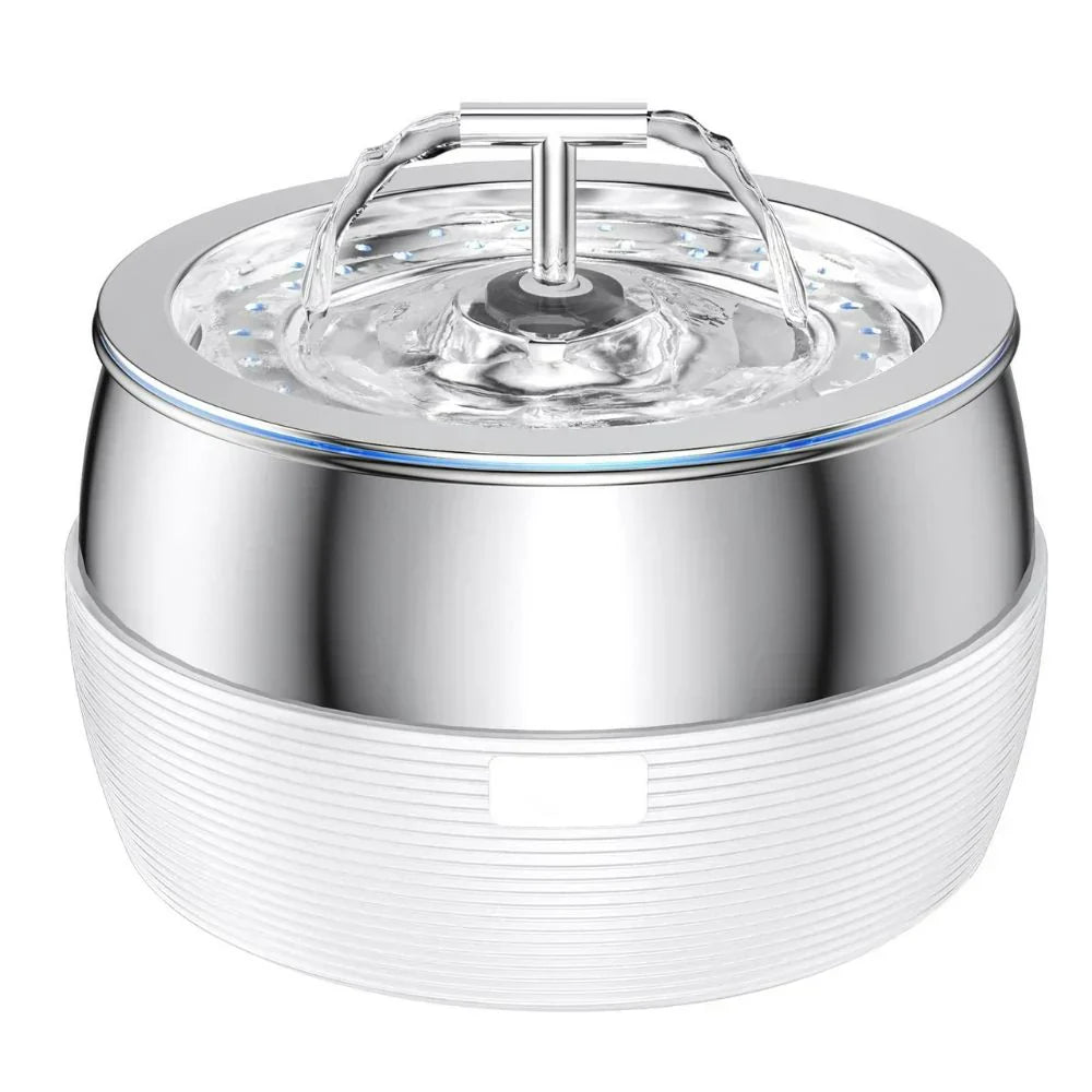 Dog water dispenser, 3L stainless steel and quiet, ensuring pets stay hydrated