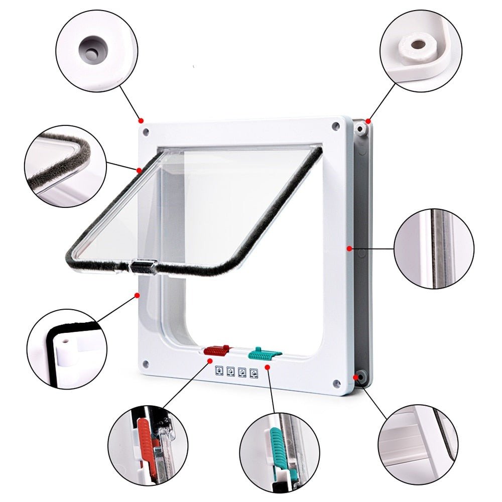 Pet supplies: Security lock pet flap door, convenient access for cats and small dogs.