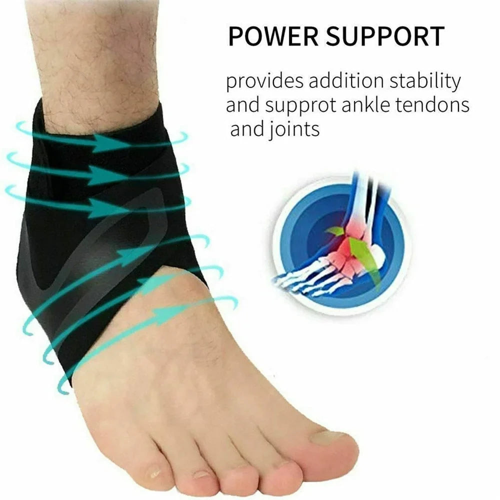 Unisex ankle wrap providing strong support for sports, injury recovery, and general foot stability.