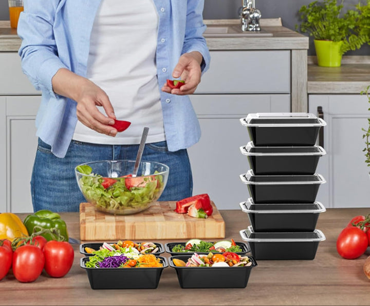 50-piece SealMate meal prep containers with lids, perfect for fresh food storage & portion control.