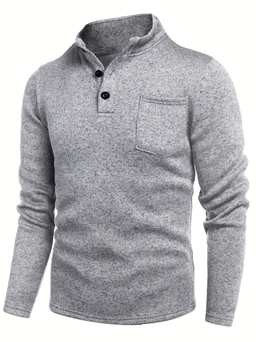 Stylish men's long sleeve top with pocket for transitional weather, ideal for comfortable everyday wear.