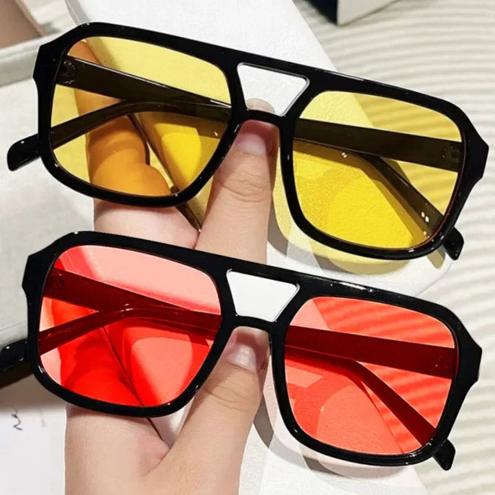 Retro square sunglasses for women, featuring colored lenses and essential UV400 eye protection.