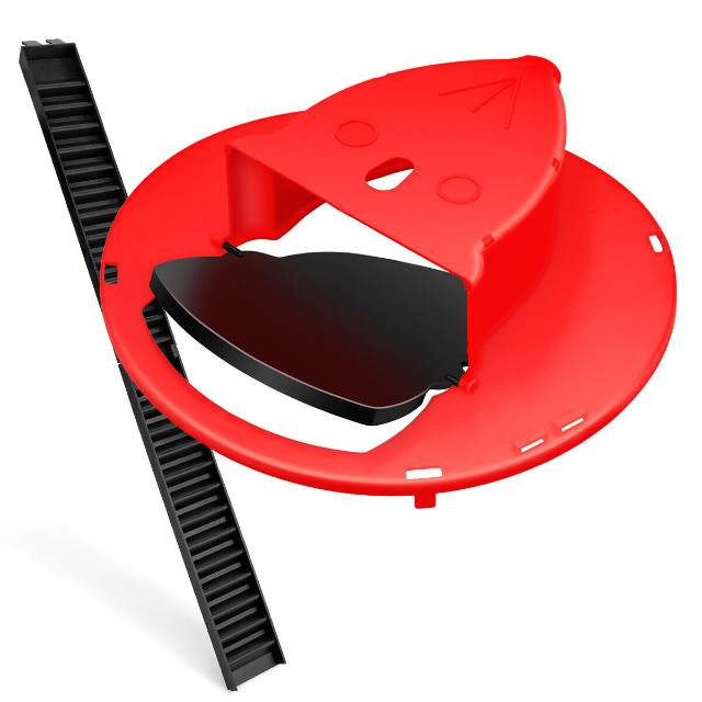 Reusable yellow humane mouse trap, automatic reset for pest control in your home. Non-lethal animal control.