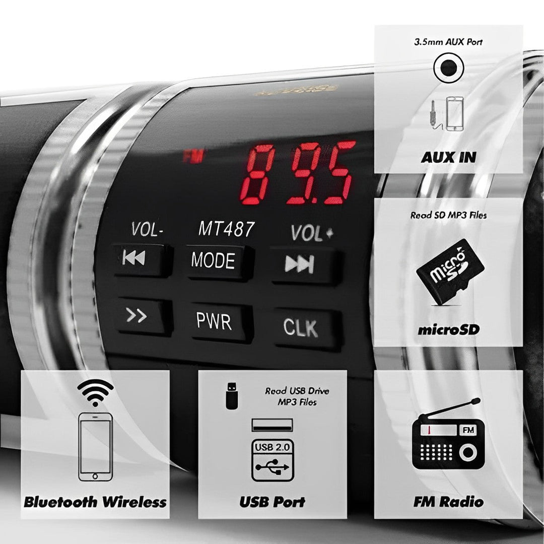 Versatile wireless Bluetooth speakers for motorcycles & ATVs. Enjoy enhanced outdoor audio on every adventure.
