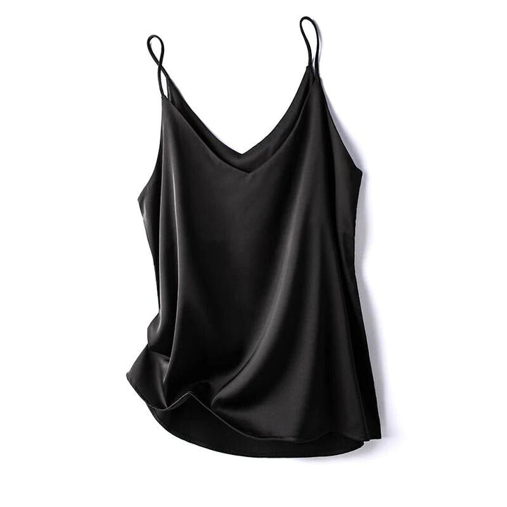 Versatile women's elegant silky cami, a comfortable and stylish layering top for all occasions.