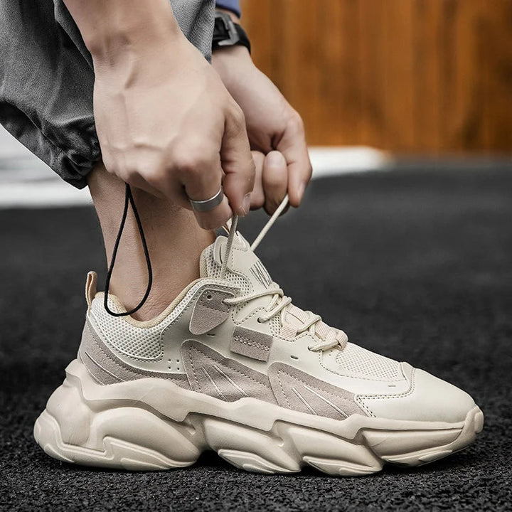 Streetwear men's chunky sneakers. Ultimate comfort, modern style & bold design for casual everyday footwear.