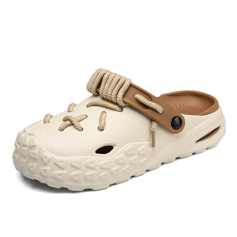 Cushioned men's versatile clogs, perfect for everyday casual elegance.