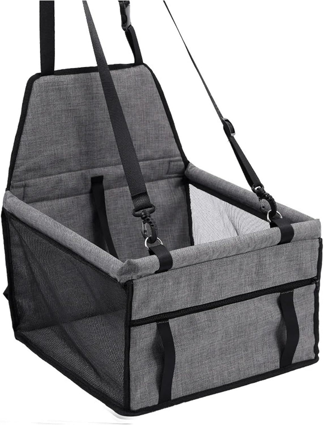 Dog Folding Car Seat - Waterproof Pet Booster with Safety Belt