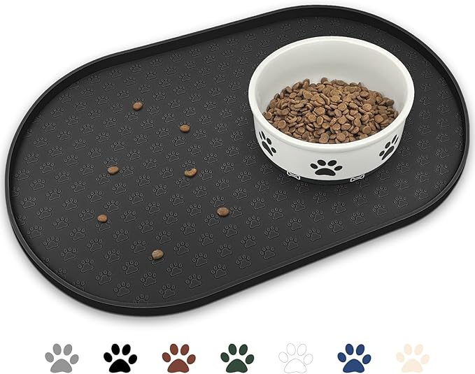 Pet Feeding Mat with Non-Slip Surface & Spill Protection
