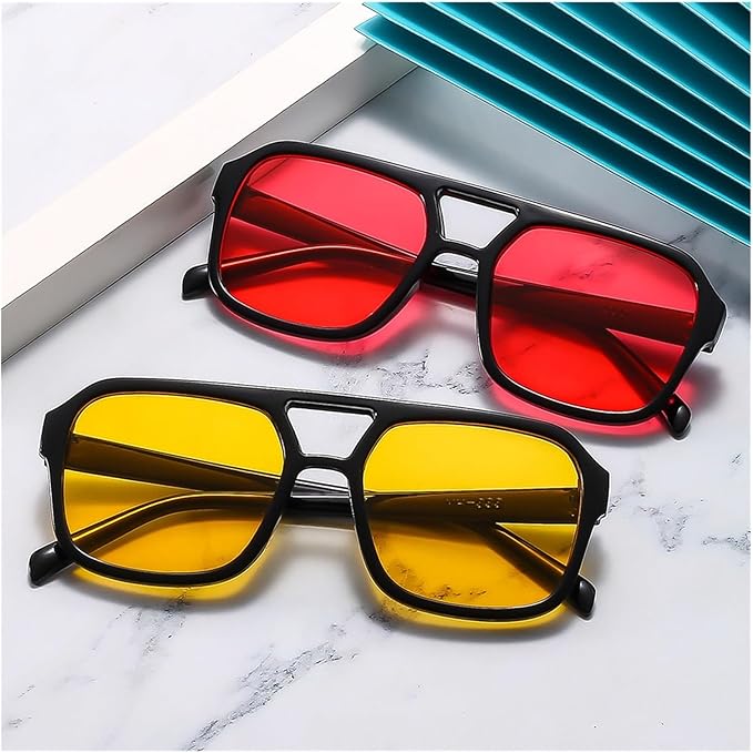 Vintage-inspired women's square sunglasses. Prism effect lenses for a unique, chic style with UV400.