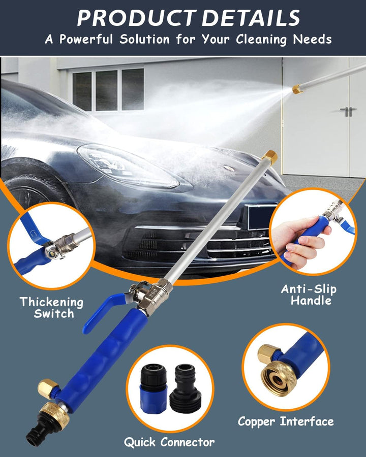 Robust high-pressure spray nozzle, a durable hose attachment for effective pressure washing & home care.