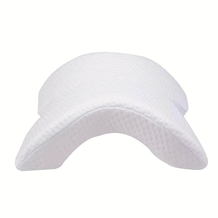 Versatile memory foam pillow offering ergonomic support for both neck and back, perfect for daily comfort.