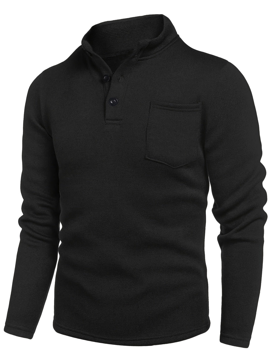 Casual men's modern long sleeve top with a chic pocket, great for everyday stylish and comfortable wear.