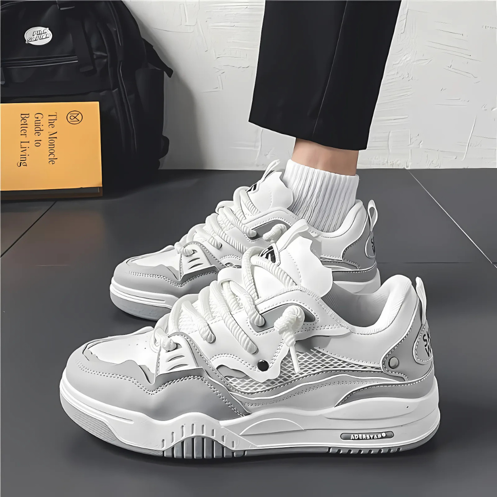 Sporty men's casual sneakers, ideal for daily wear, walking, and light running. Comfortable athletic footwear.