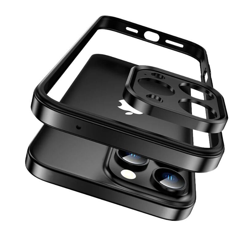 Heavy-duty aluminum iPhone case, shockproof and protective for iPhone 13, 14, 15, 16. Ultimate defense.