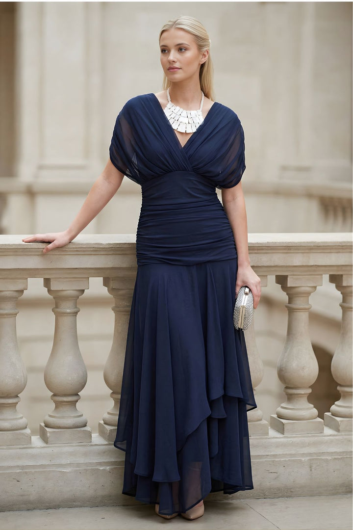 Beautiful floral maxi dress for women, off-shoulder and ruched sweetheart. Ideal for summer parties & spring events.